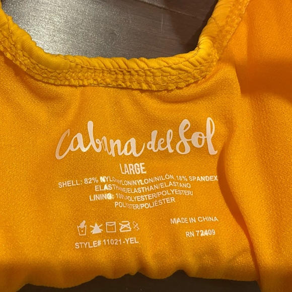 Yellow smocked o-ring bikini - Picture 4 of 7